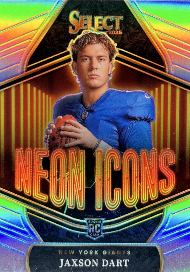 2025 Panini Select Neon Icons Jaxson Dart [Prizm] #18 card