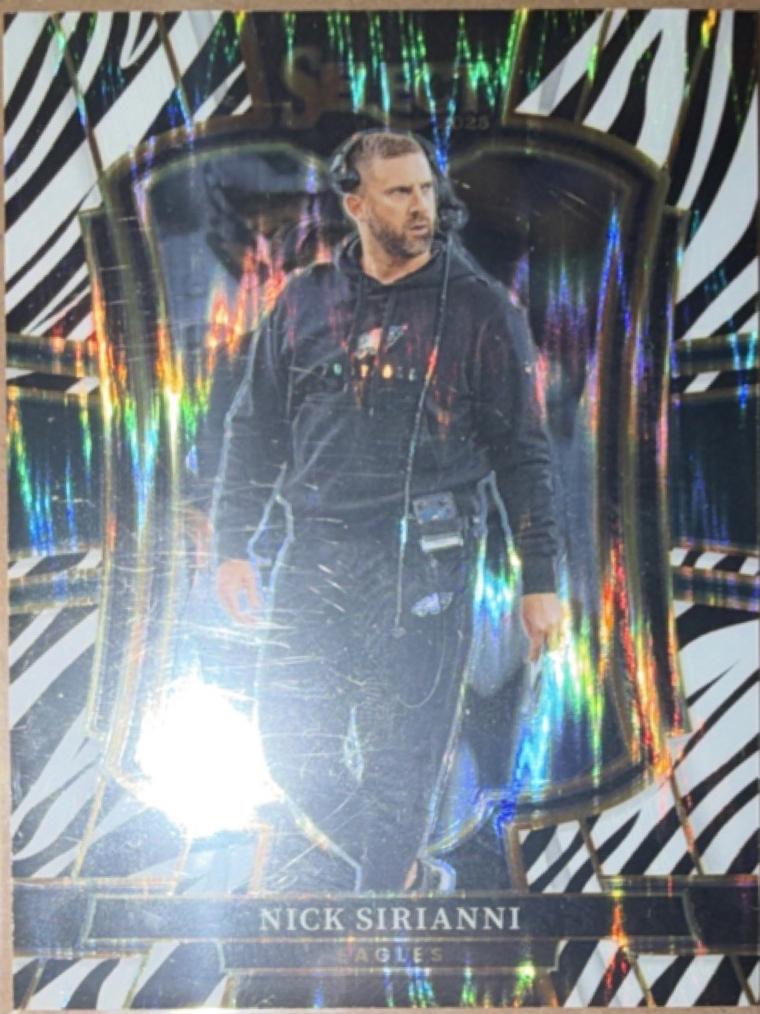 2025 Panini Select Nick Sirianni [Zebra Prizm] #192 card