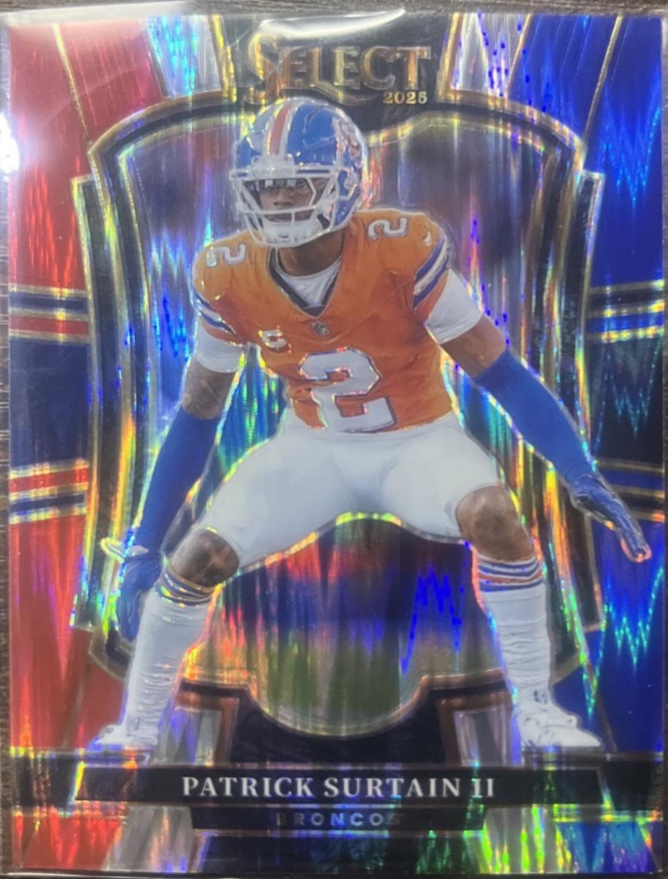 2025 Panini Select Patrick Surtain II [Red Blue Prizm Shock] #111 card