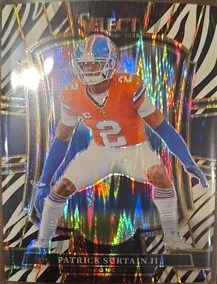 2025 Panini Select Patrick Surtain II [Zebra Prizm Shock] #111 card