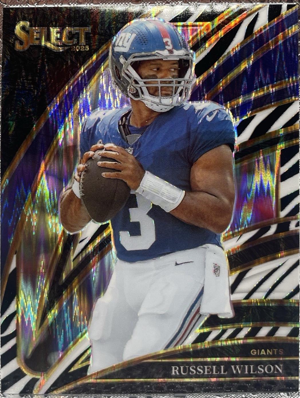 2025 Panini Select Russell Wilson [Zebra Prizm] #295 card