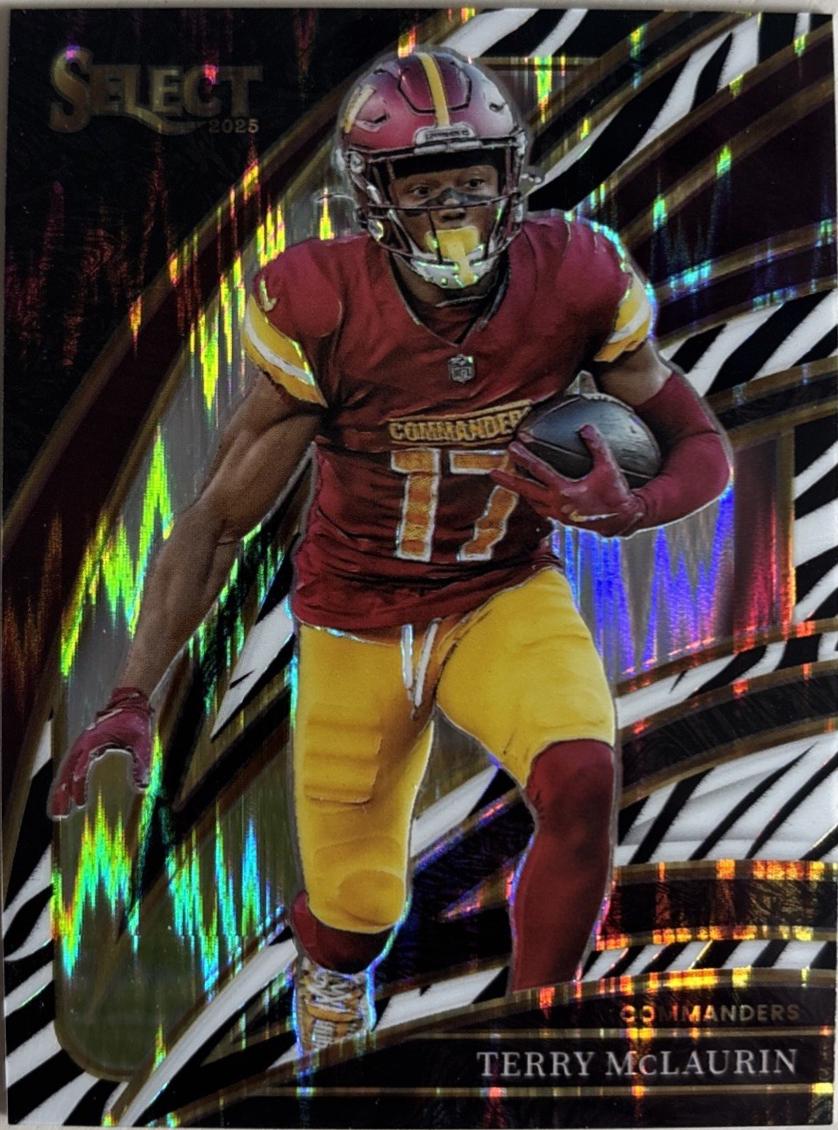 2025 Panini Select Terry McLaurin [Zebra Prizm Shock] #288 card