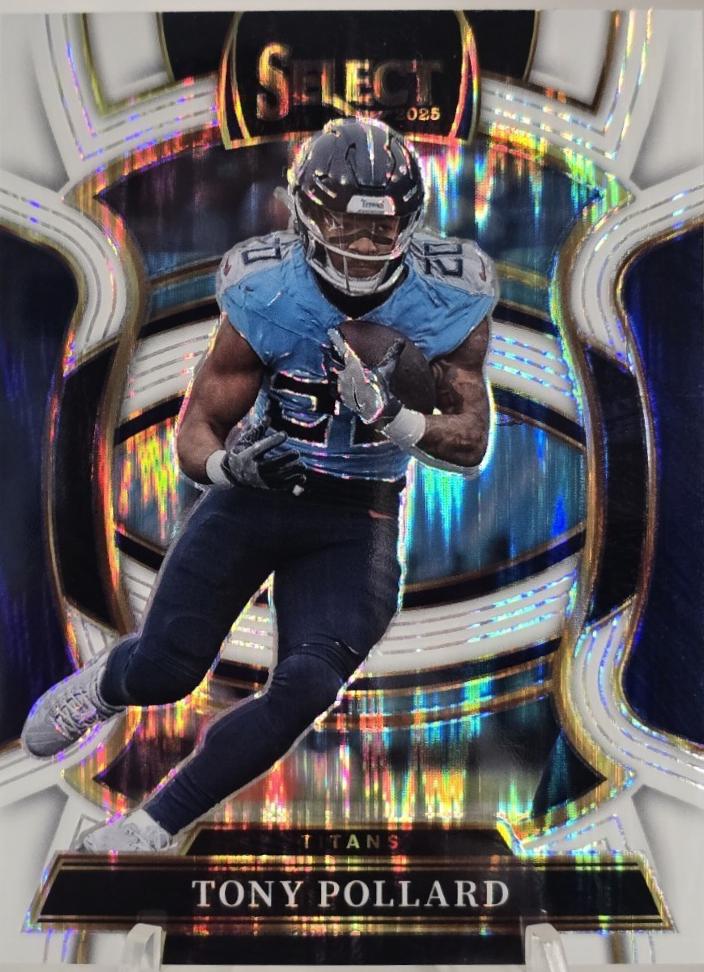 2025 Panini Select Tony Pollard [White Prizm Shock] #25 card
