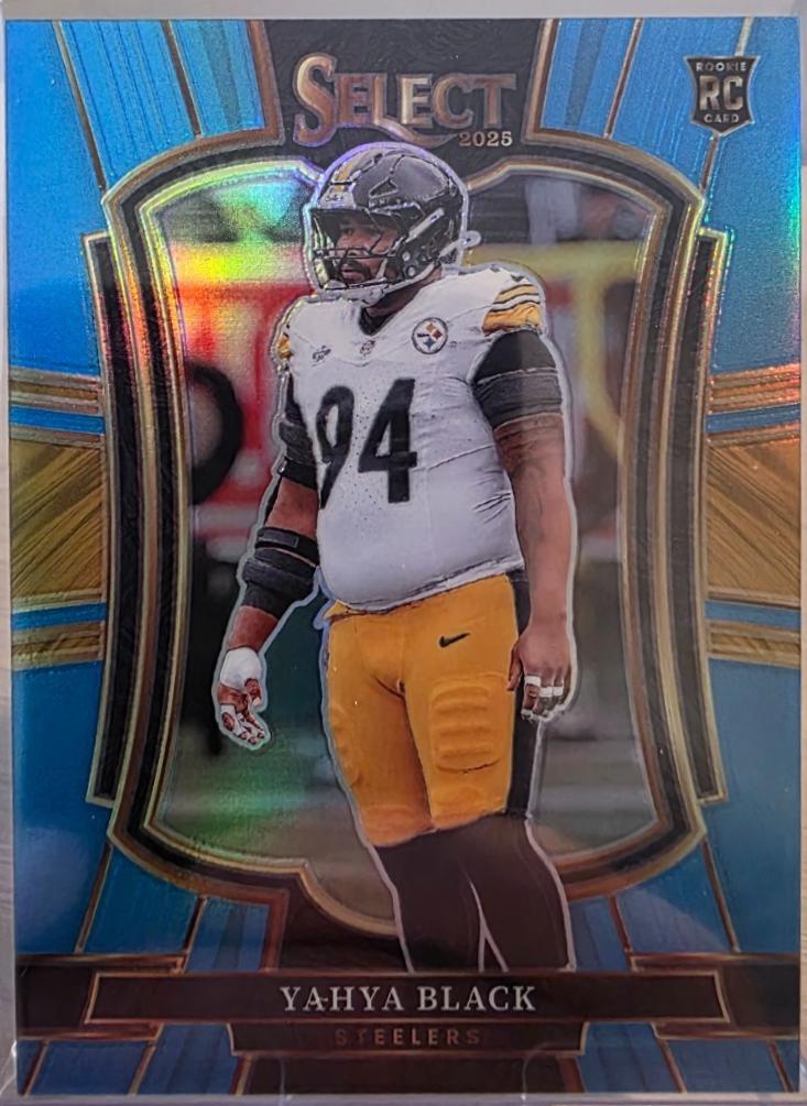 2025 Panini Select Yahya Black [Black Blue Prizm Shock] #153 card