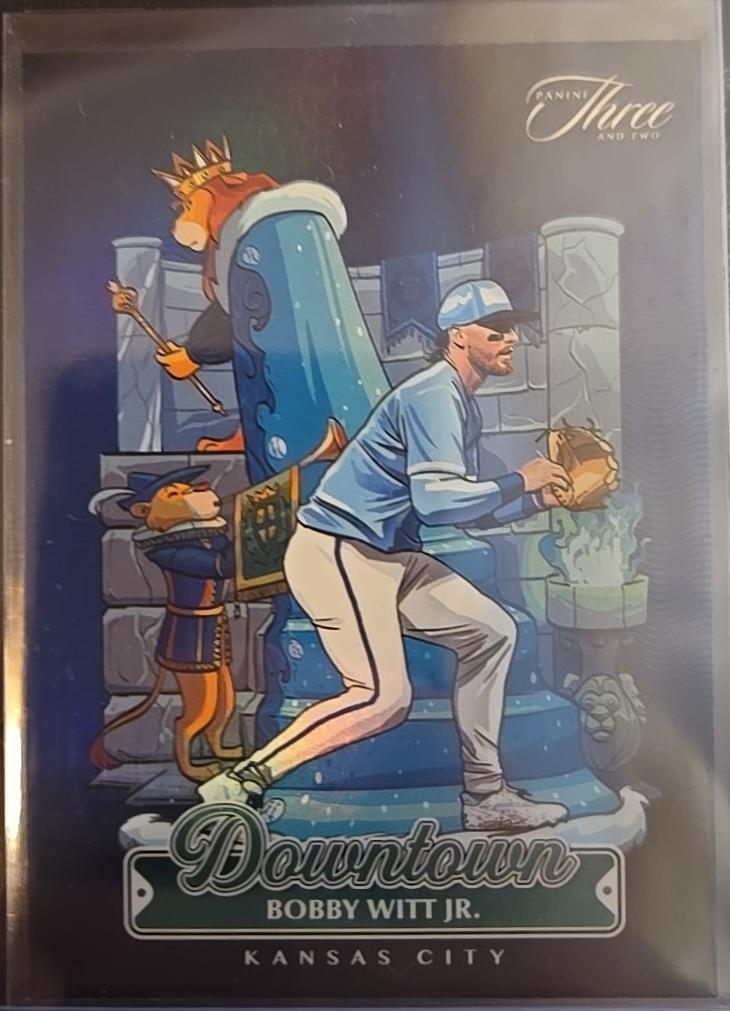 2025 Panini Three and Two Downtown Bobby Witt Jr. #10 card