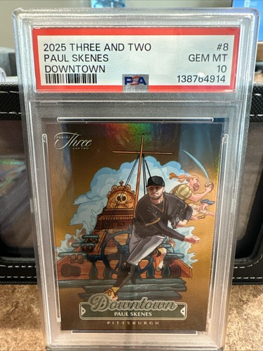 2025 Panini Three and Two Downtown Paul Skenes #8 card
