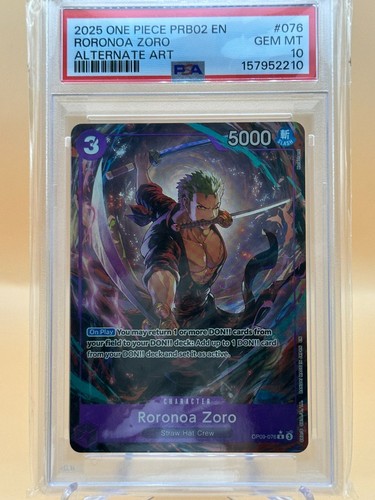 2025 Premium Booster 2 Roronoa Zoro [Alternate Art PRB-02] #OP09-076 card