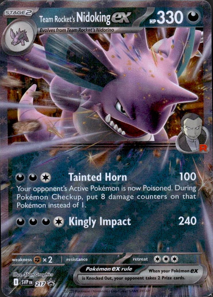 2025 Promo Team Rocket's Nidoking Ex #217 card