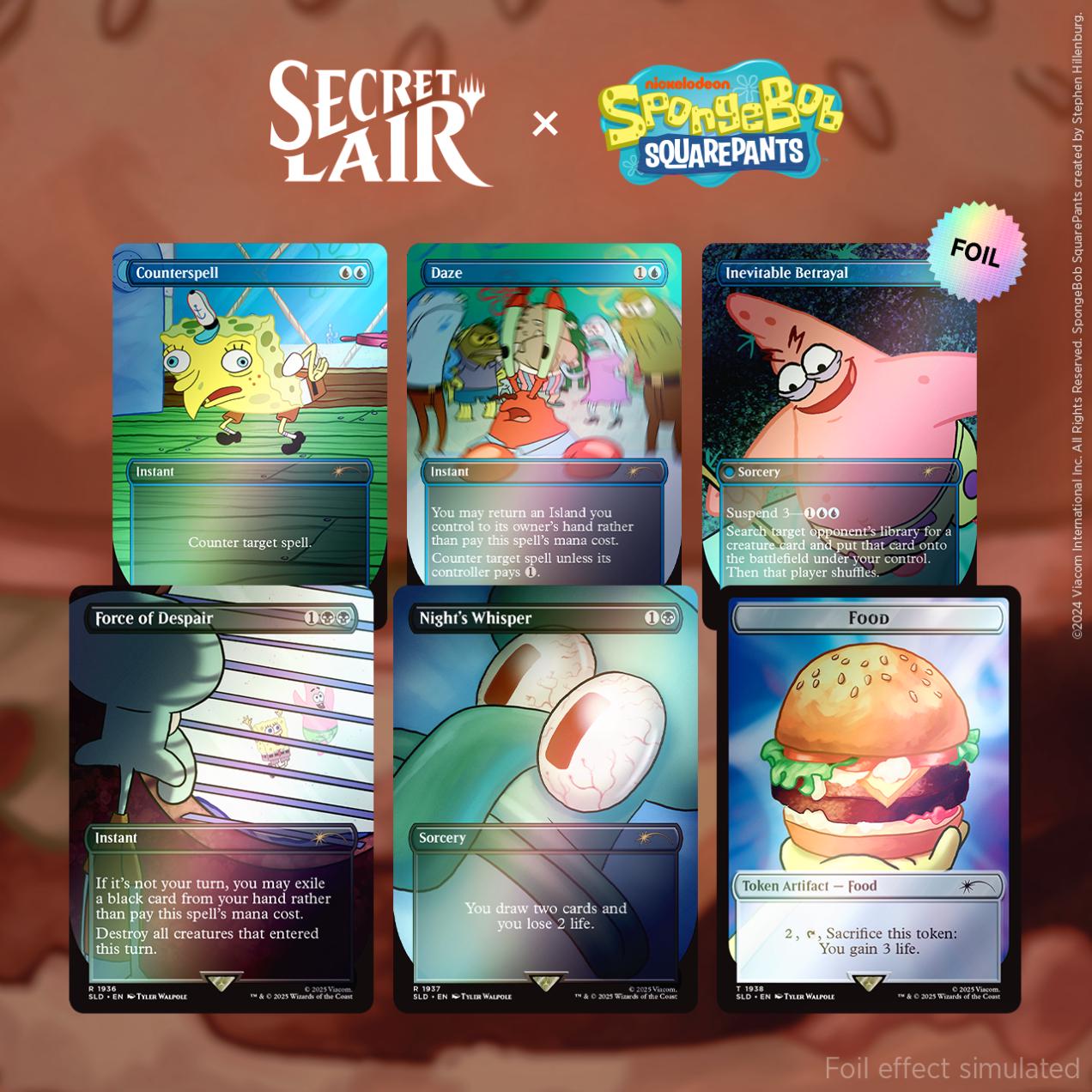 2025 Secret Lair Drop Secret Lair X SpongeBob SquarePants: Internet Sensation [Foil Edition] card