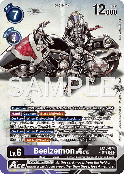 2025 Sinister Order Beelzemon ACE [Alternate Art Foil] #EX10-074 card