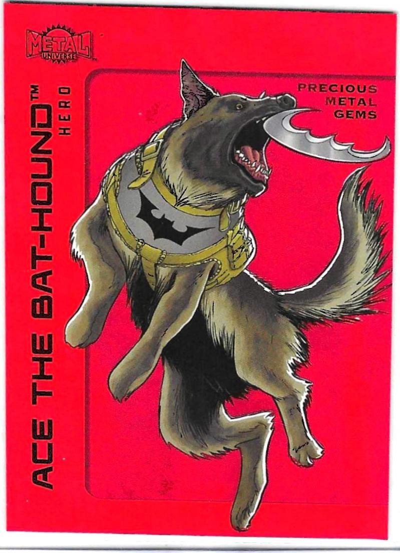 2025 SkyBox Metal Universe Batman Ace the Bat-Hound [Precious Metal Gems Red] #68 card
