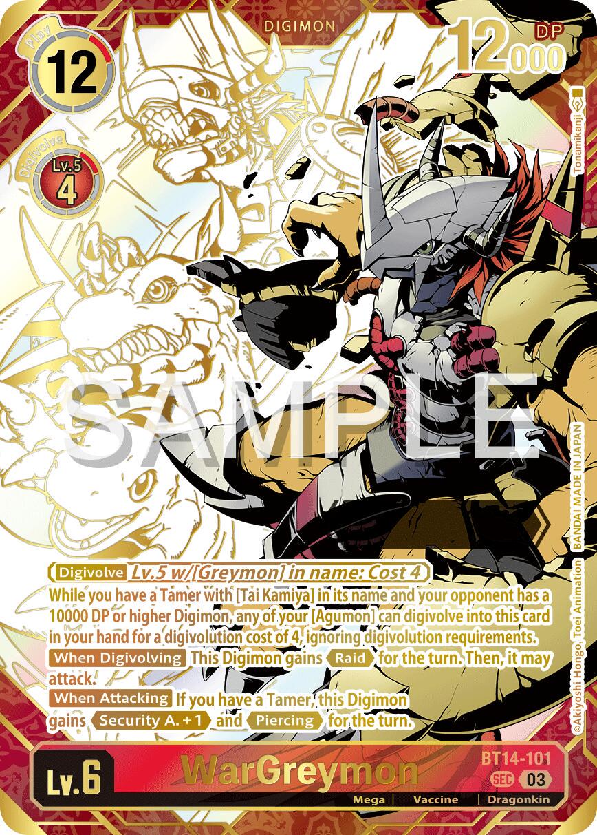 2025 Special Booster 2.5 WarGreymon [Foil] #BT14-101 card