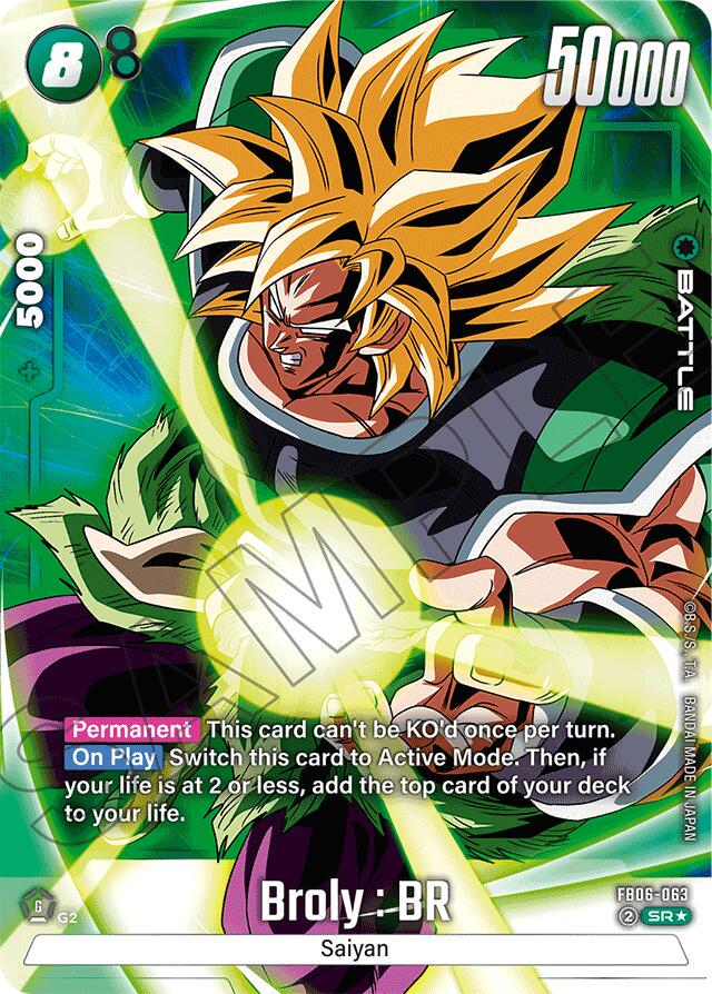 2025 Super Rivals Clash Broly : BR [Alternate Art] #FB06-063 card