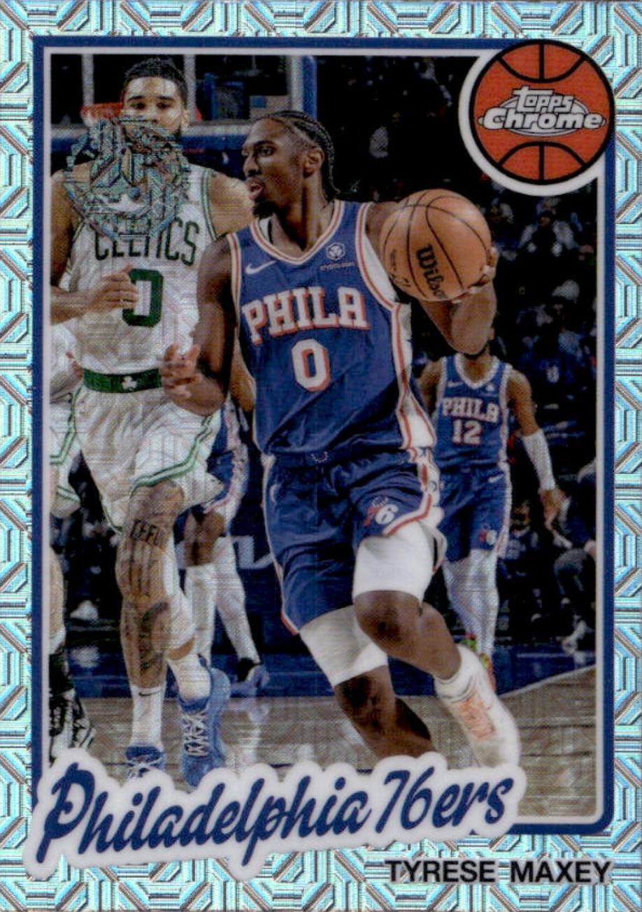 2025 Topps 1980 Chrome Tyrese Maxey #TC-TM card