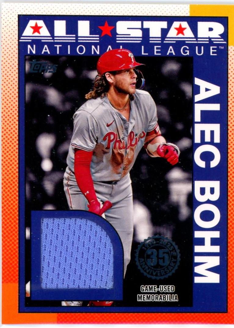 2025 Topps 1990 All-Star Relic Alec Bohm #90ASR-AB card