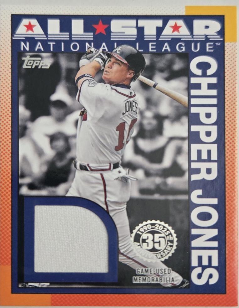 2025 Topps 1990 All-Star Relic Chipper Jones #90ASR-CJ card