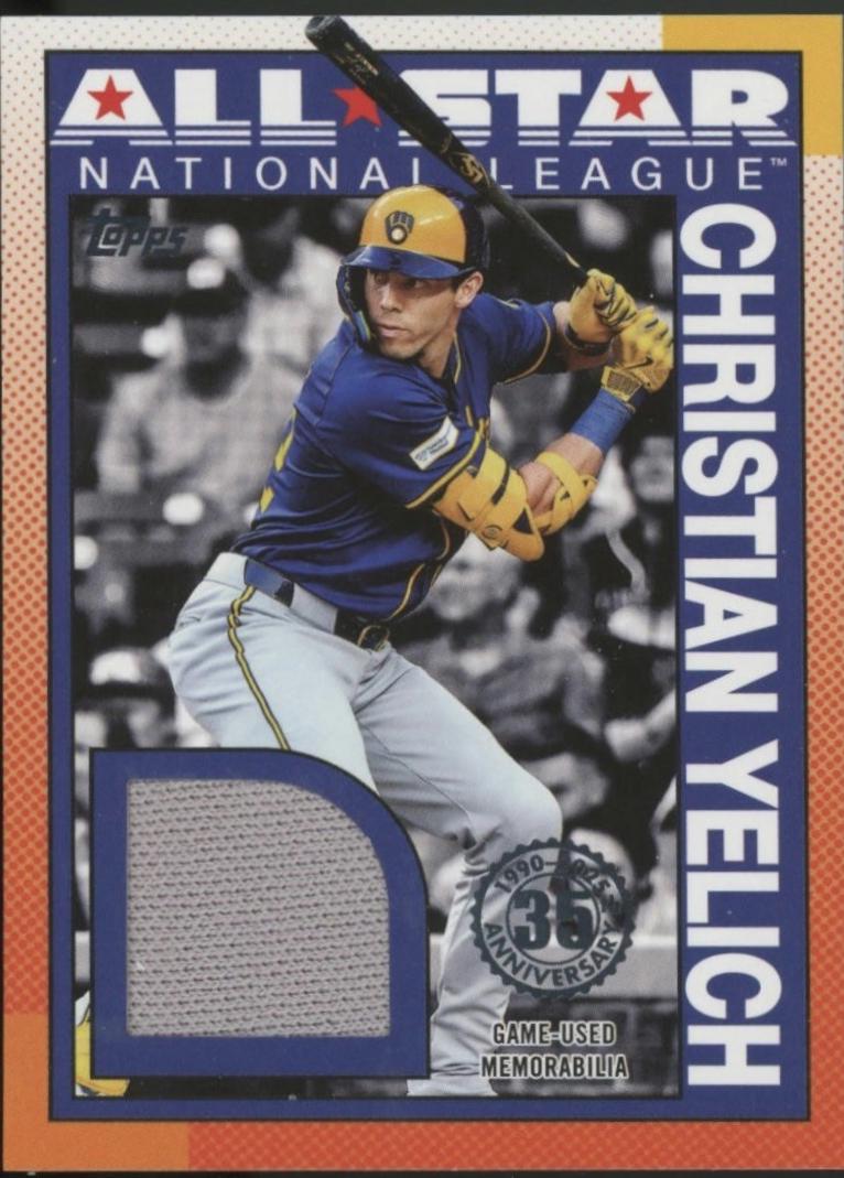 2025 Topps 1990 All-Star Relic Christian Yelich #90ASR-CY card