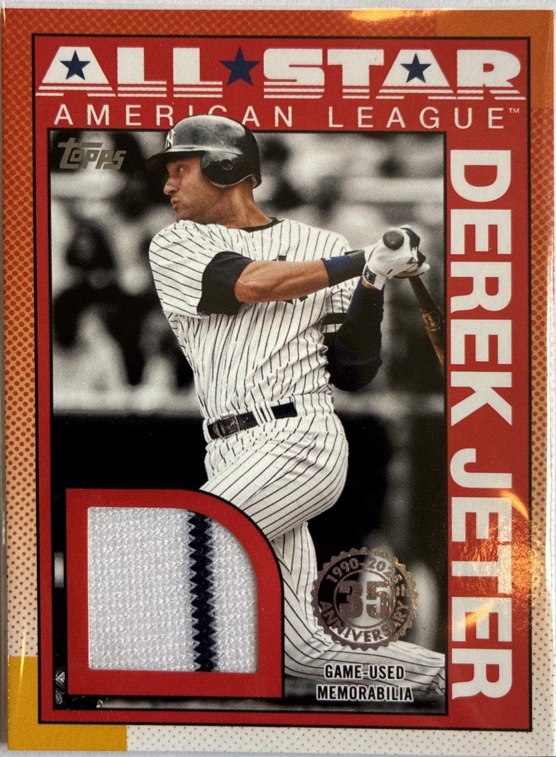 2025 Topps 1990 All-Star Relic Derek Jeter #90ASR-DJ card