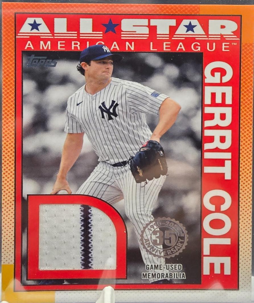 2025 Topps 1990 All-Star Relic Gerrit Cole #90ASR-GC card