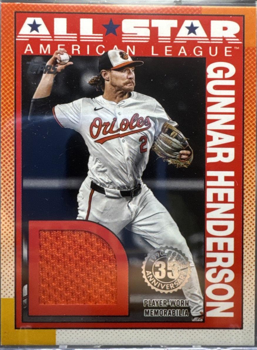 2025 Topps 1990 All-Star Relic Gunnar Henderson #90ASR-GH card