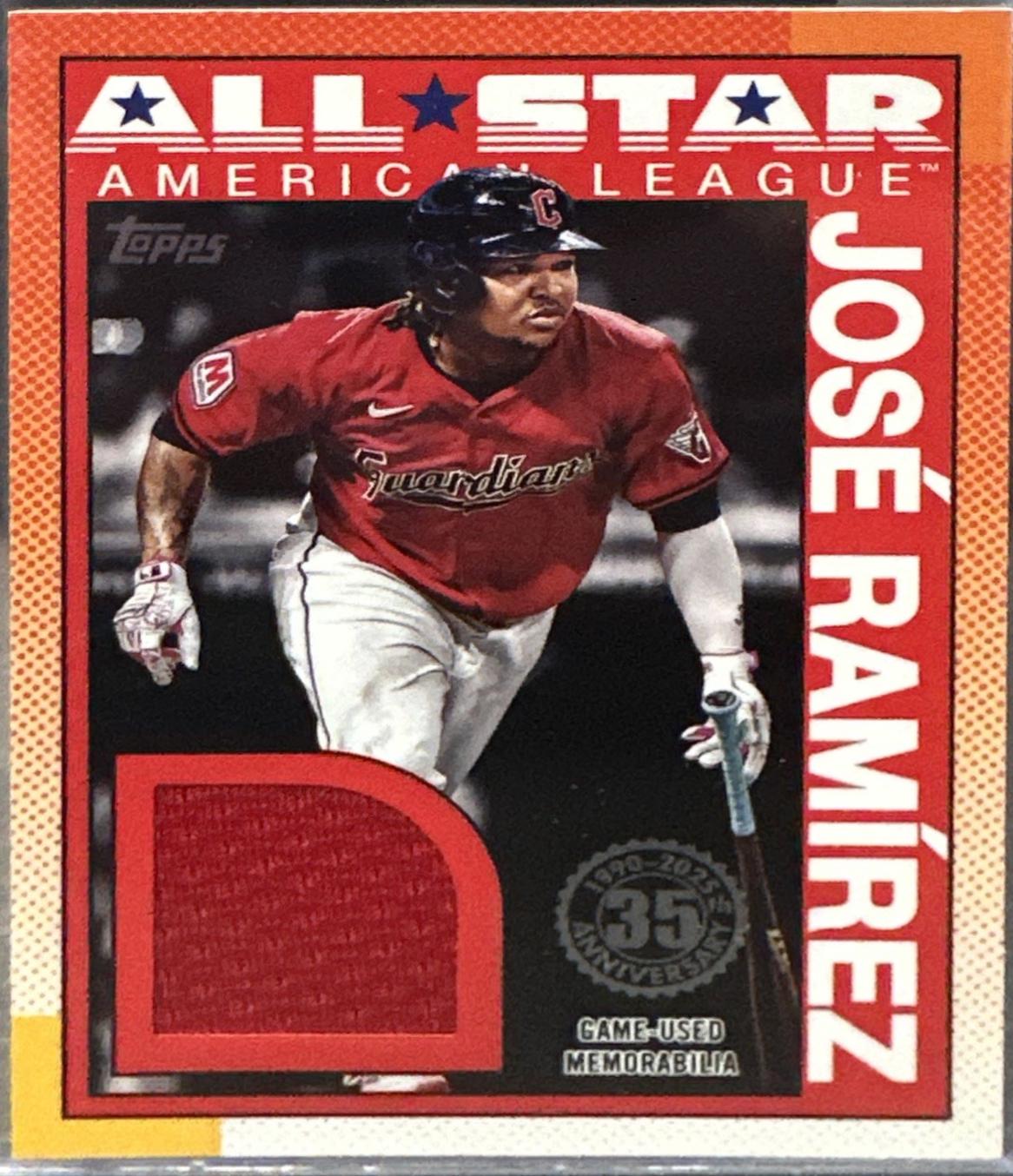 2025 Topps 1990 All-Star Relic Jose Ramirez #90ASR-JR card