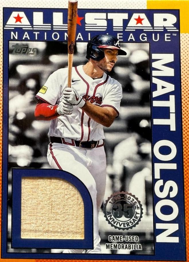 2025 Topps 1990 All-Star Relic Matt Olson #90ASR-MO card