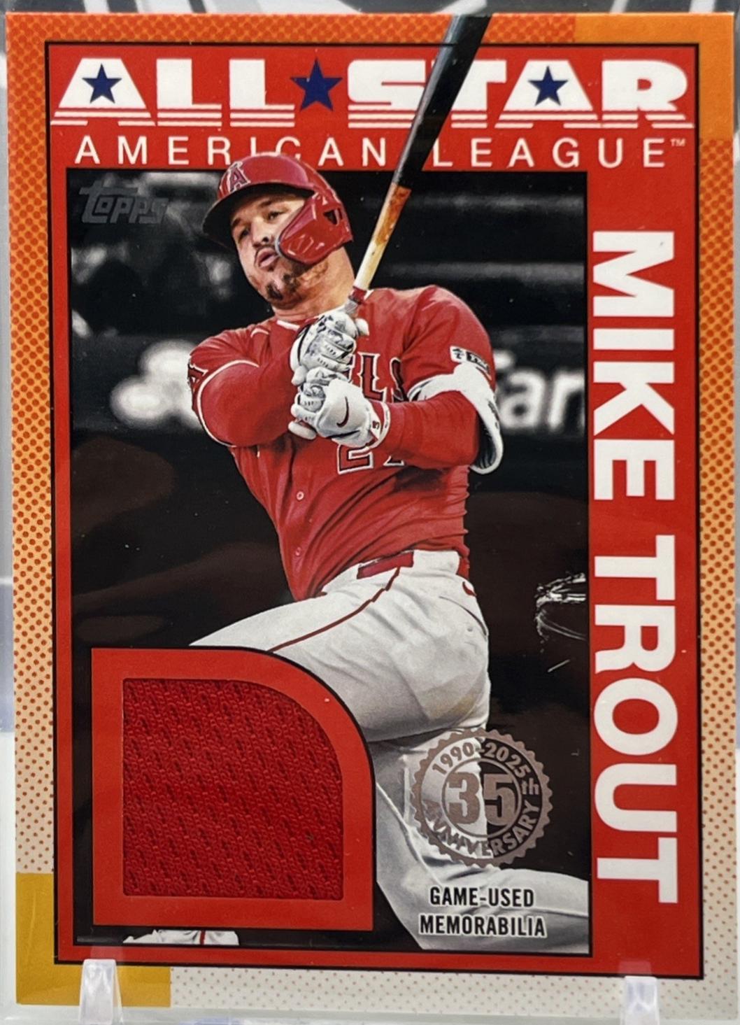 2025 Topps 1990 All-Star Relic Mike Trout #90ASR-MT card