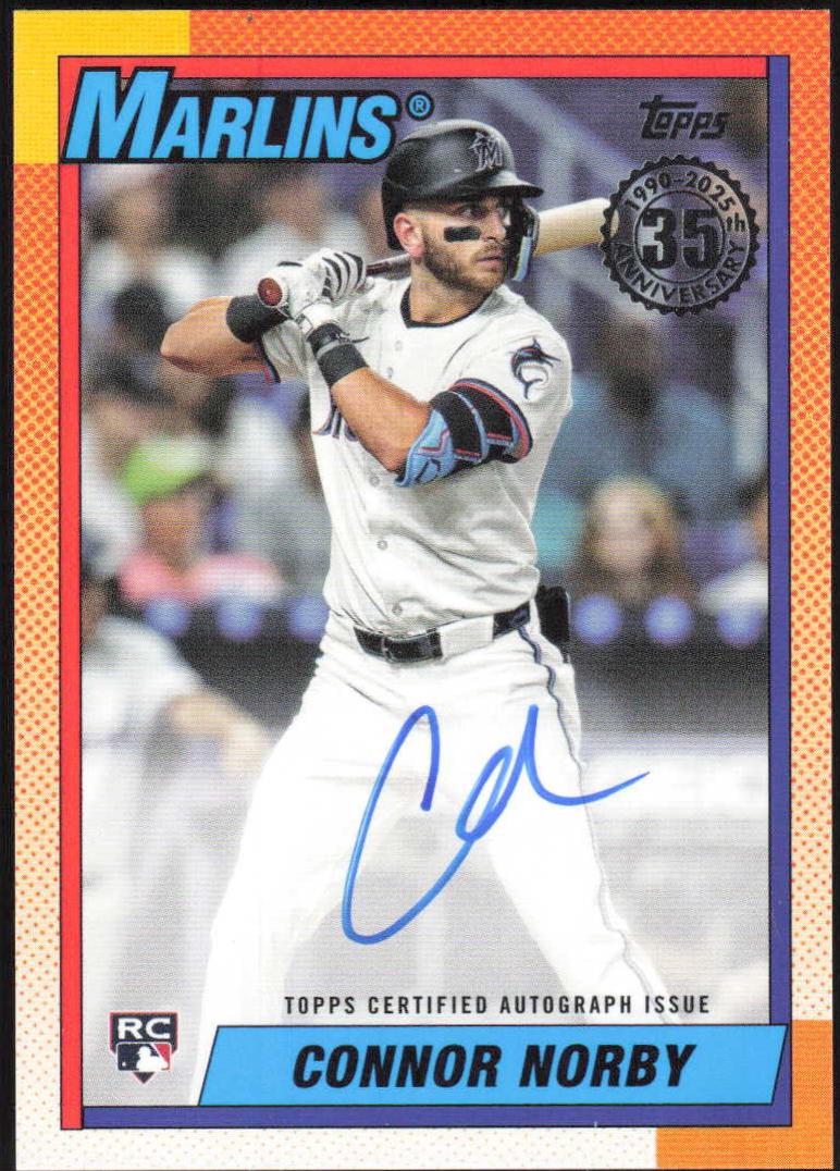 2025 Topps 1990 Autograph Connor Norby #90A-CN card