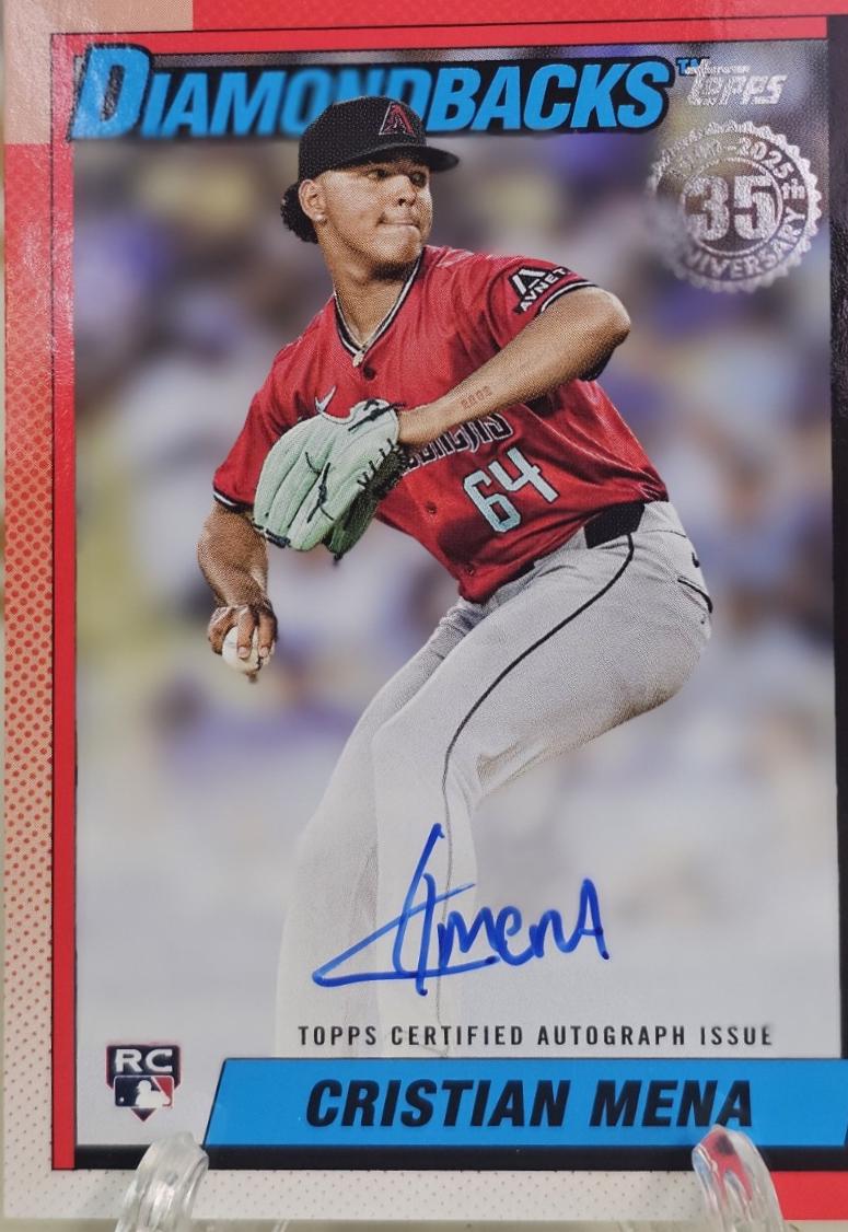 2025 Topps 1990 Autograph Cristian Mena #90A-CME card