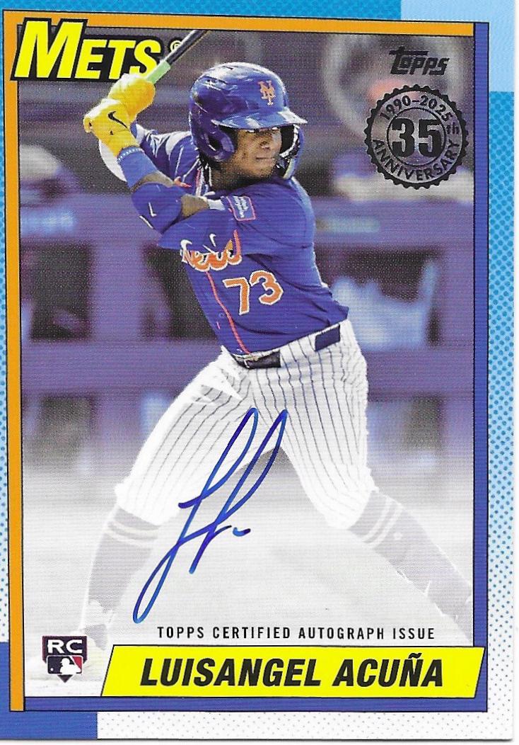 2025 Topps 1990 Autograph Luisangel Acuna #90A-LAC card