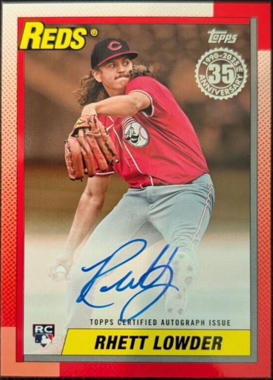 2025 Topps 1990 Autograph Rhett Lowder #90A-RL card