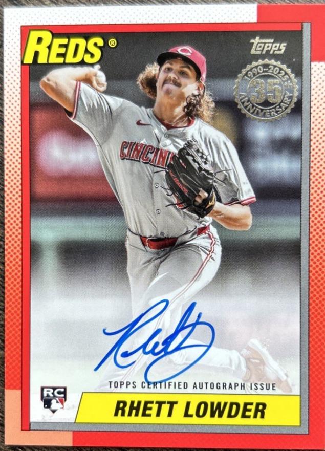 2025 Topps 1990 Autograph Rhett Lowder #90B2-RL card