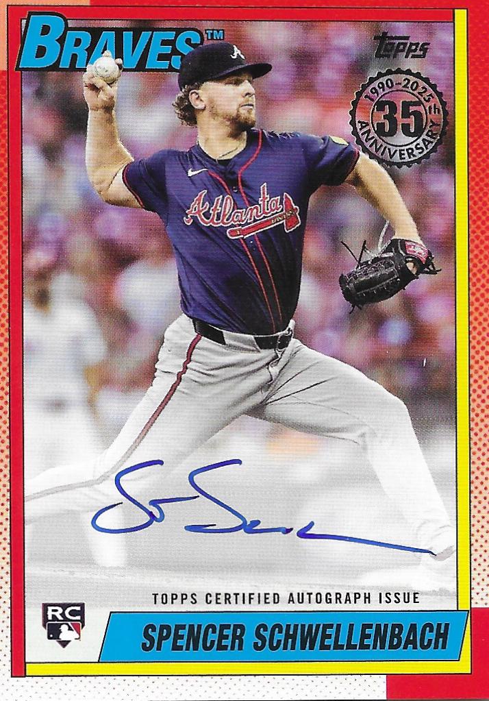 2025 Topps 1990 Autograph Spencer Schwellenbach #90B2-SS card