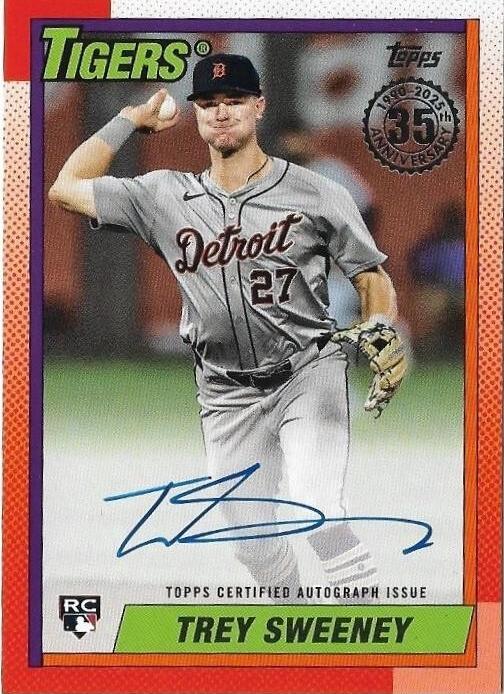 2025 Topps 1990 Autograph Trey Sweeney #90B2-TSW card