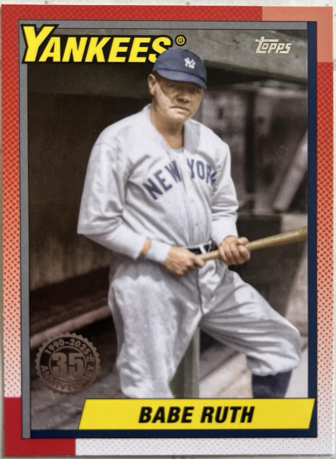 2025 Topps 1990 Babe Ruth [The Real One] #T90-47 card