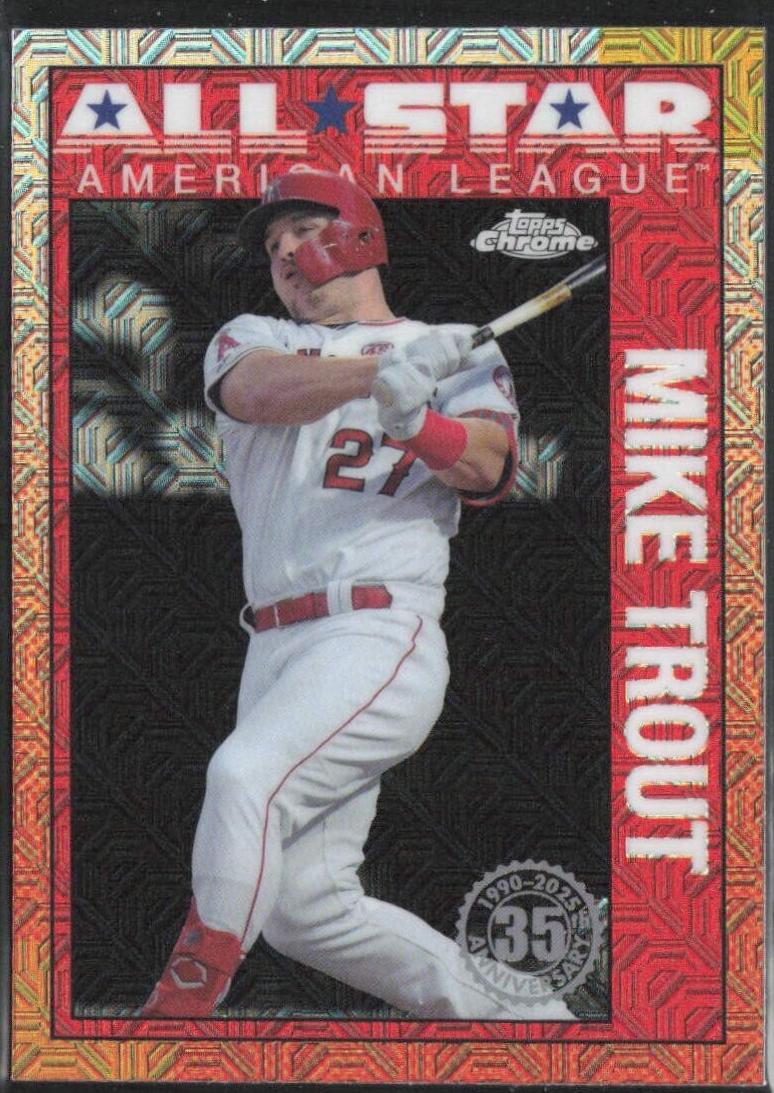 2025 Topps 1990 Chrome All-Star Mike Trout #90ASC-10 card