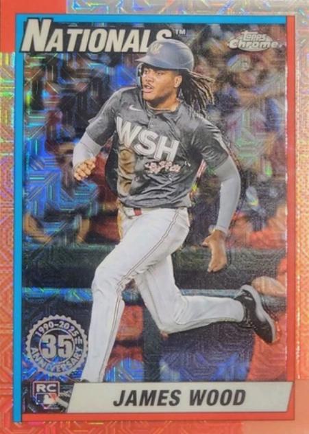 2025 Topps 1990 Chrome James Wood #T90C-55 card