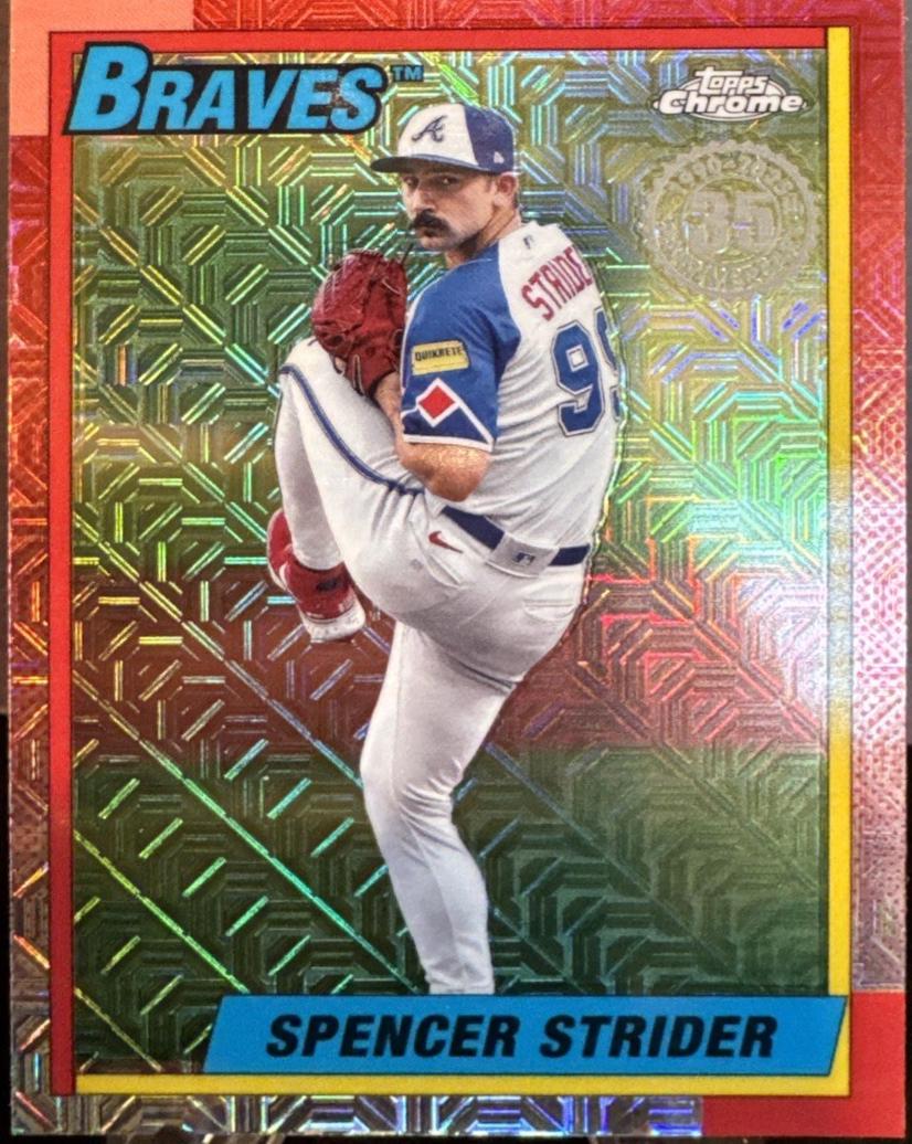 2025 Topps 1990 Chrome Spencer Strider #T90C-107 card