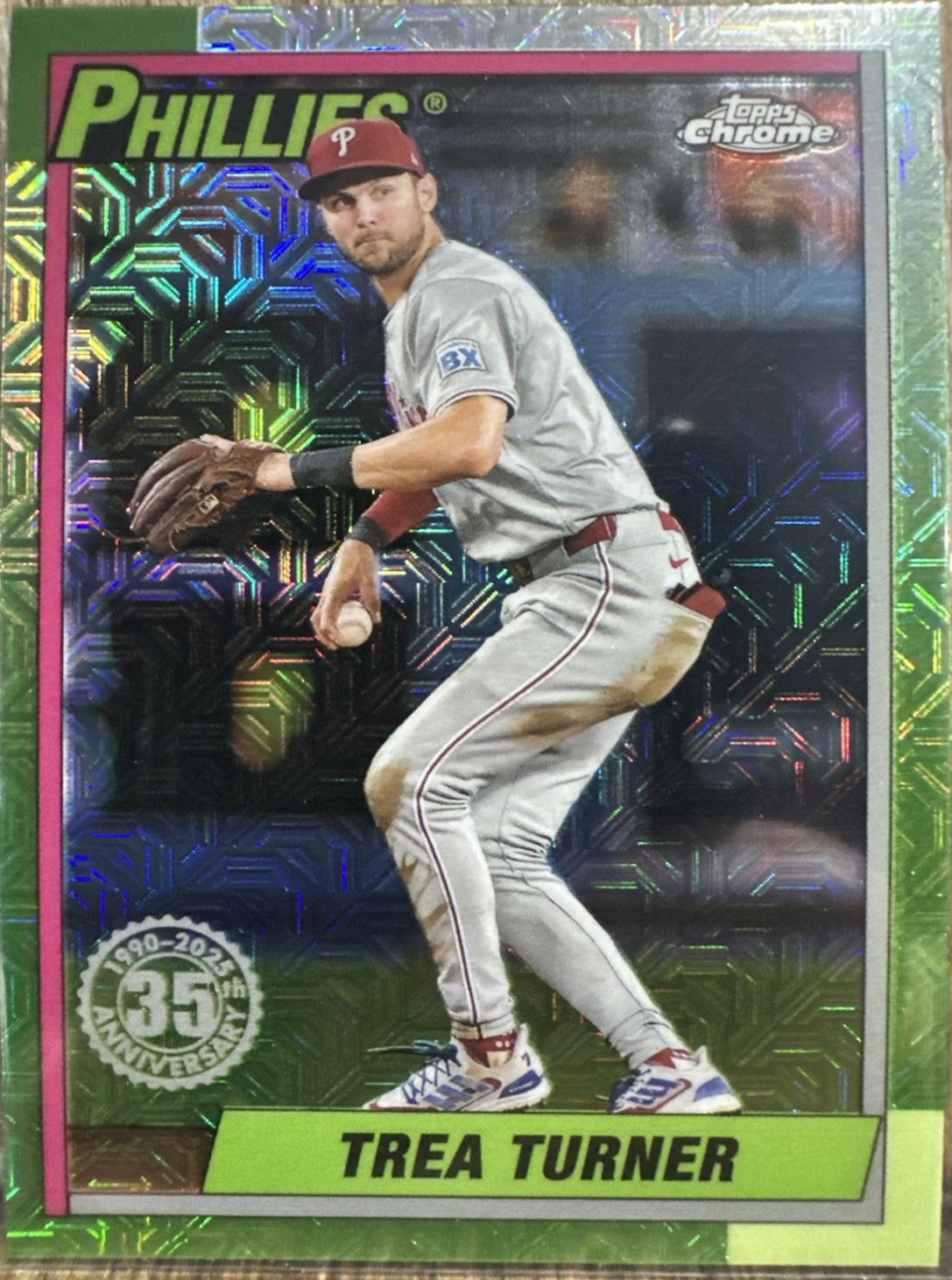 2025 Topps 1990 Chrome Trea Turner #T90C-39 card