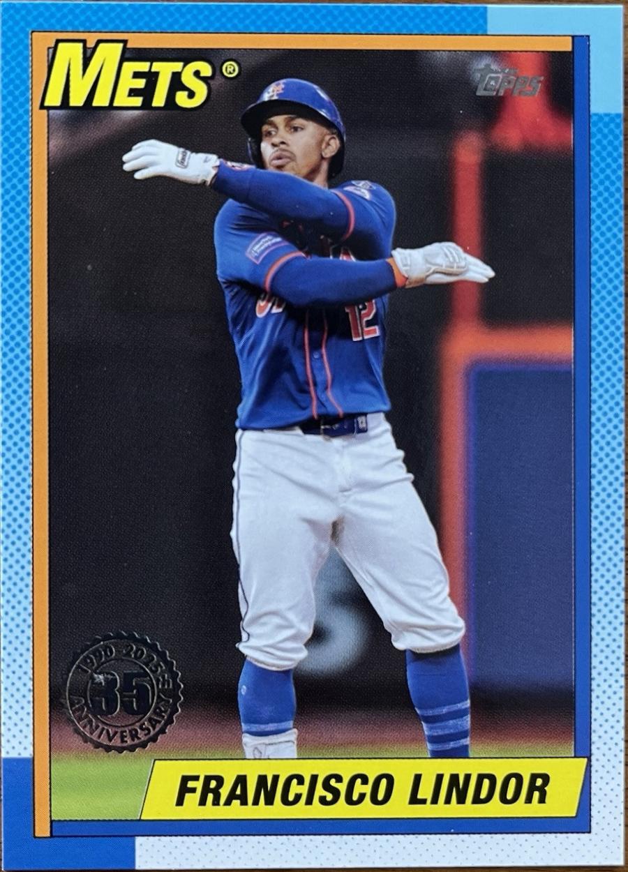 2025 Topps 1990 Francisco Lindor #T90-38 card