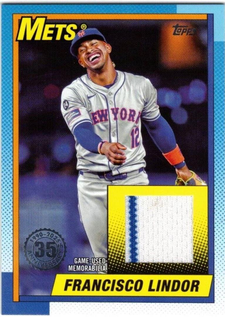 2025 Topps 1990 Relic Francisco Lindor #T90R-FL card