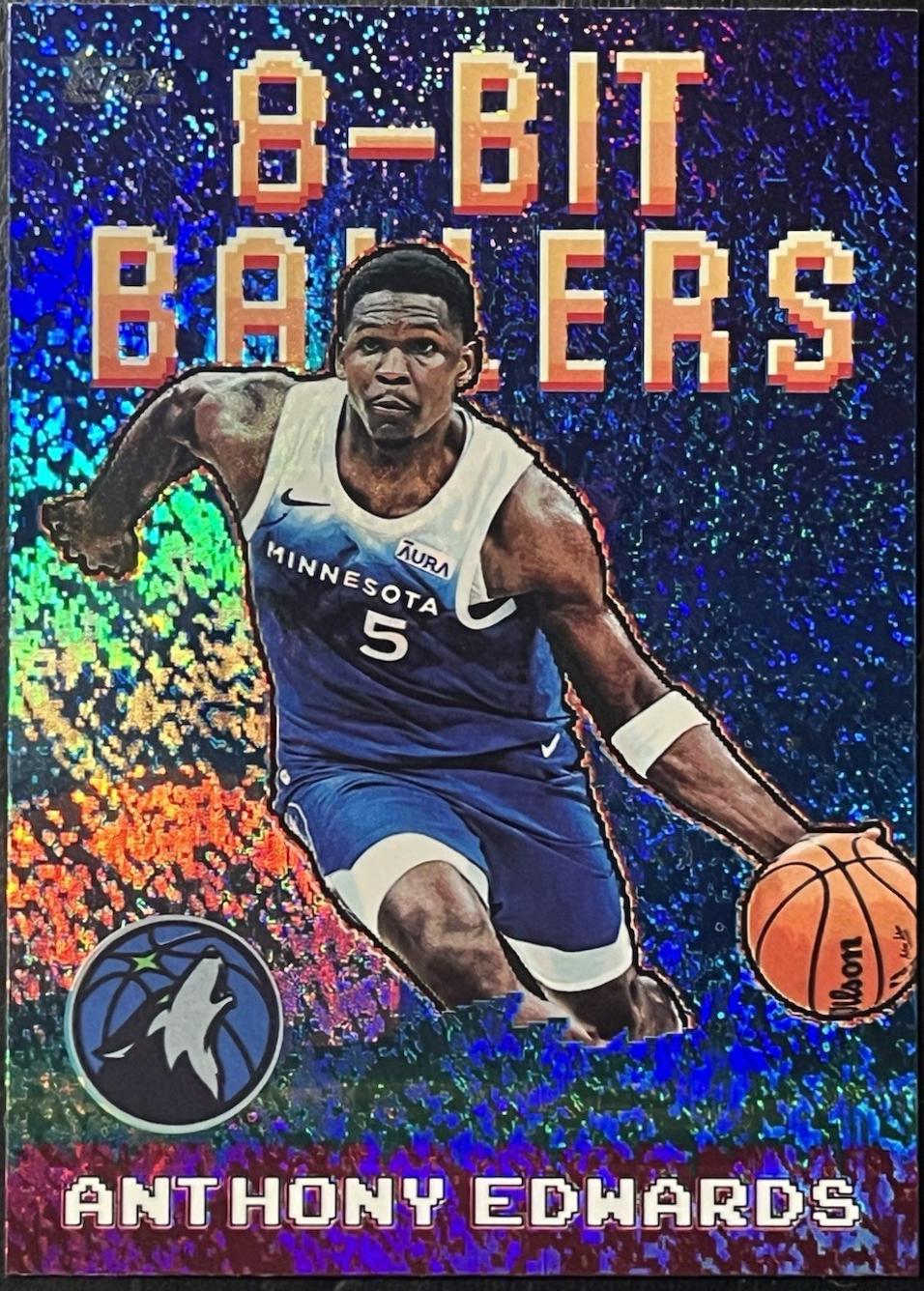 2025 Topps 8-Bit Ballers Anthony Edwards [Holo] #8B-18 card