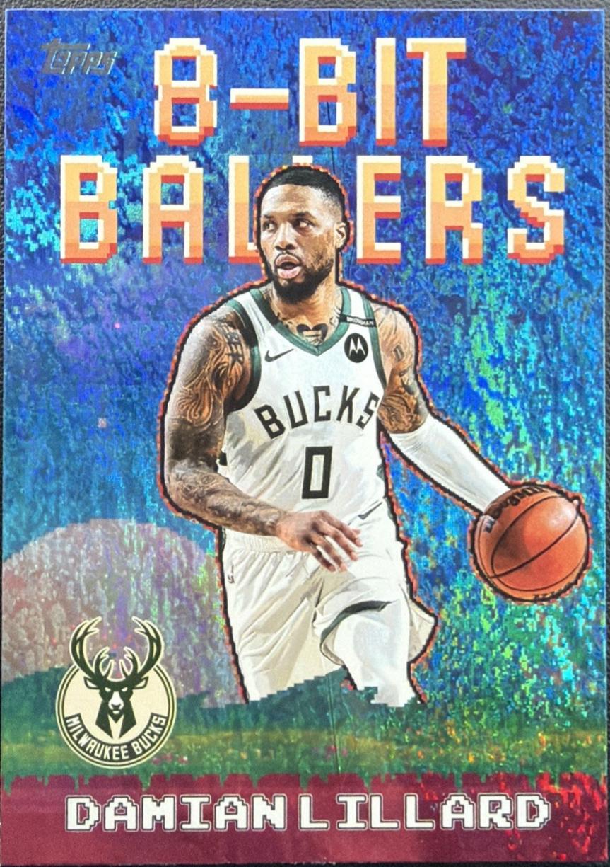 2025 Topps 8-Bit Ballers Damian Lillard [Holo] #8B-8 card
