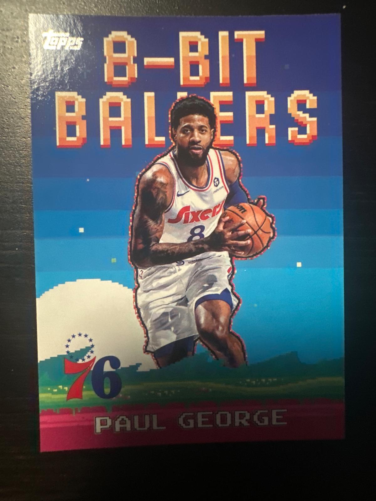 2025 Topps 8-Bit Ballers Paul George #8B-7 card