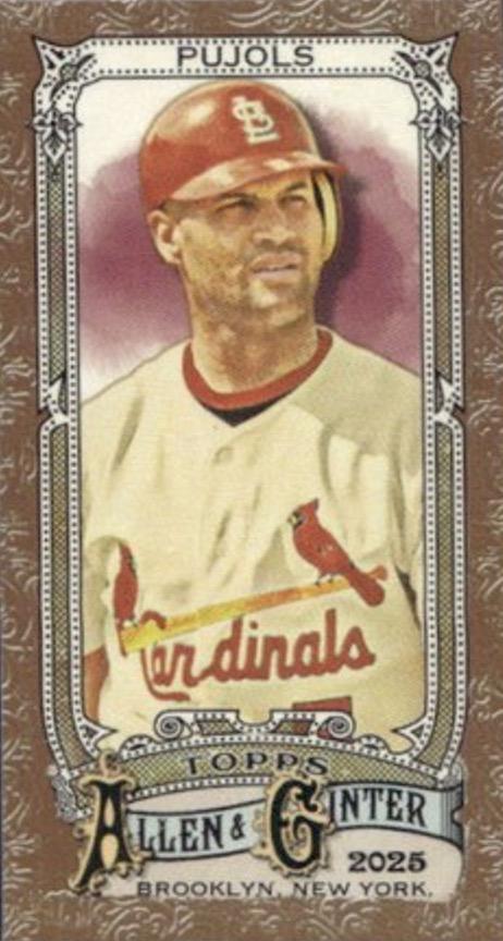2025 Topps Allen and Ginter Albert Pujols [Mini Gold] #1 card