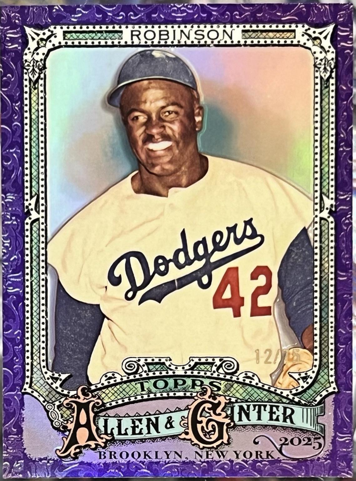 2025 Topps Allen and Ginter Jackie Robinson [Refractor Chrome Variation] #31 card