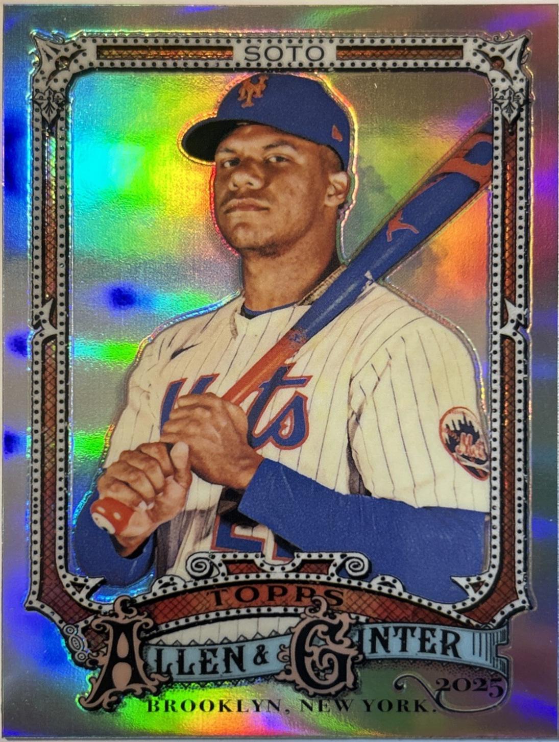 2025 Topps Allen and Ginter Juan Soto [Refractor Chrome Variation] #95 card
