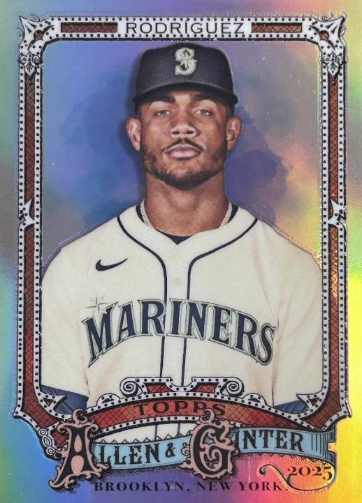 2025 Topps Allen and Ginter Julio Rodriguez [Refractor Chrome Variation] #70 card