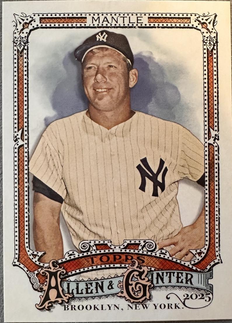 2025 Topps Allen and Ginter Mickey Mantle #19 card