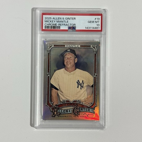 2025 Topps Allen and Ginter Mickey Mantle [Refractor Chrome Variation] #19 card